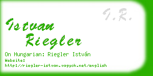 istvan riegler business card