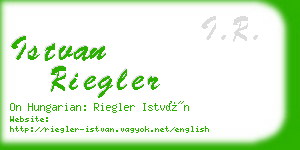 istvan riegler business card
